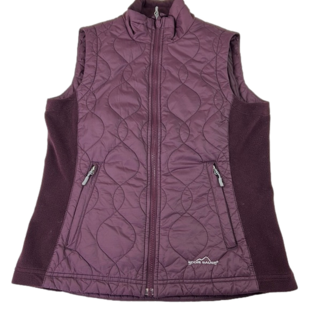 Eddie Bauer Women's Quilted Primaloft Winter Outdoor warm Full Zip Vest